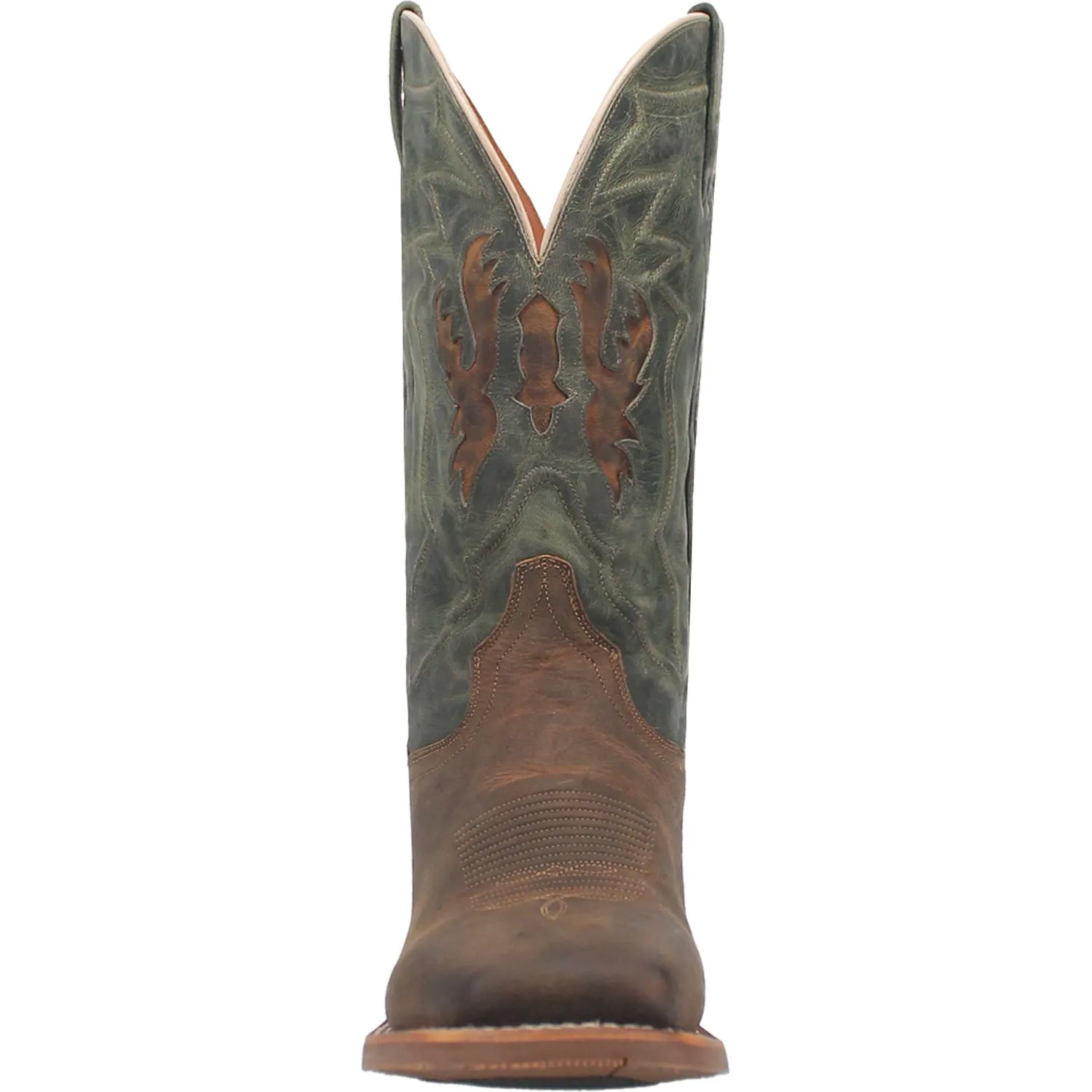 Dan Post Mens Jacob Tan/Turquoise Leather Cowboy Boots