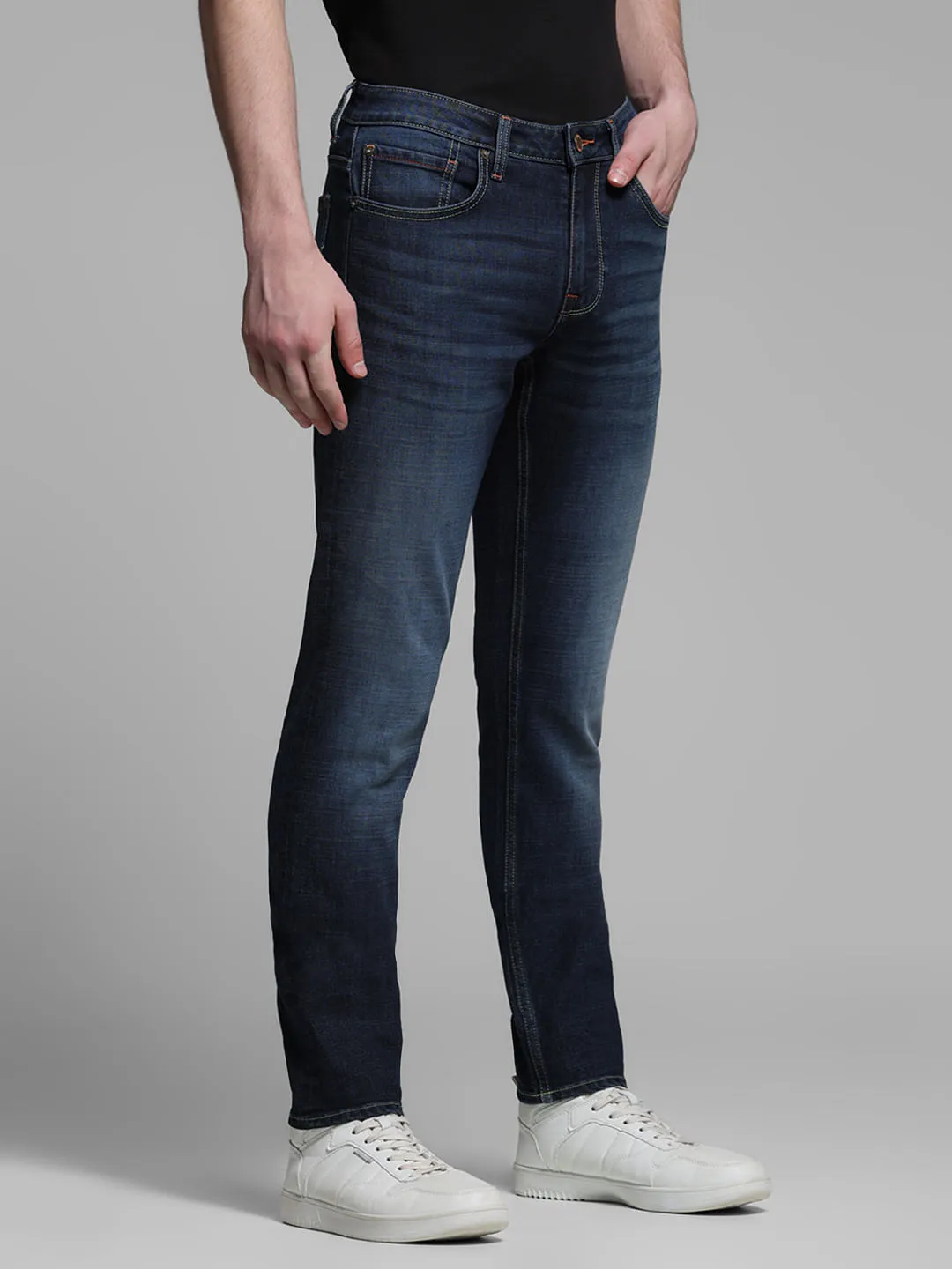 Dark Blue Low Rise Glenn Slim Fit Jeans