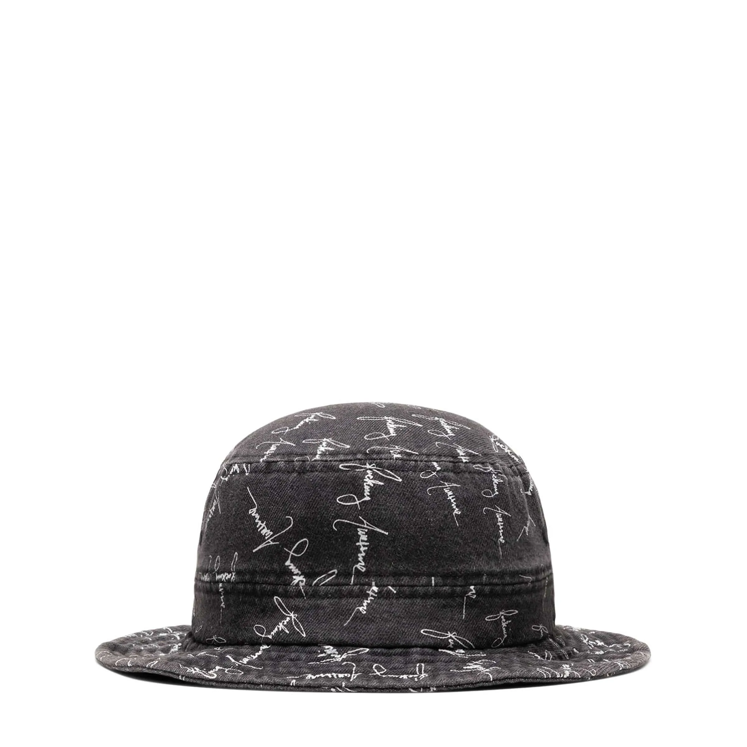 DENIM SCRIPT BUCKET HAT BLACK | Bodega