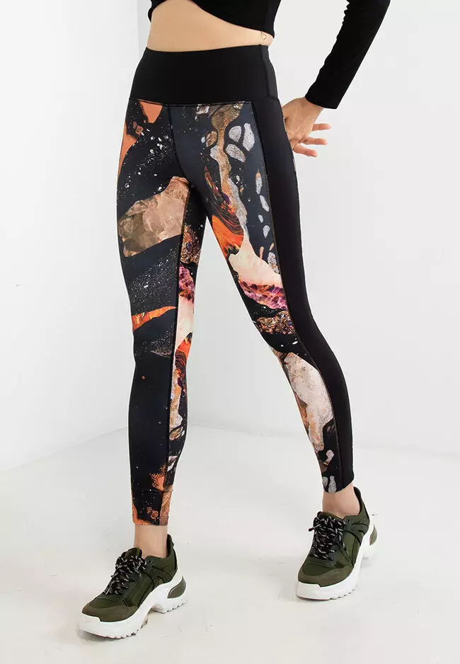 Desigual Mineral-Effect Print Leggings