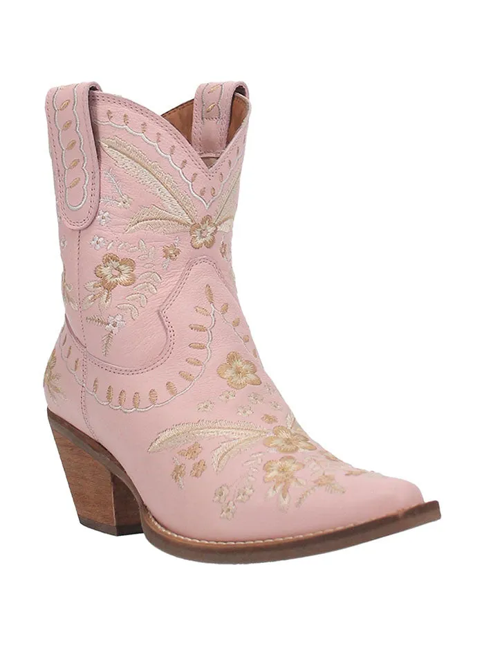 Dingo DI748 Womens Primrose Ankle Western Bootie Pink