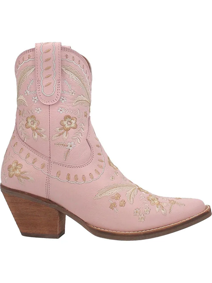 Dingo DI748 Womens Primrose Ankle Western Bootie Pink