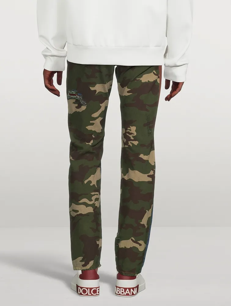 DOLCE GABBANA Slim-Fit Jeans With Camo Print