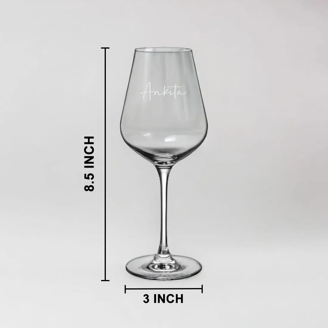 Engraved Wine Flutes - Customized Premium Red Wine Glasses