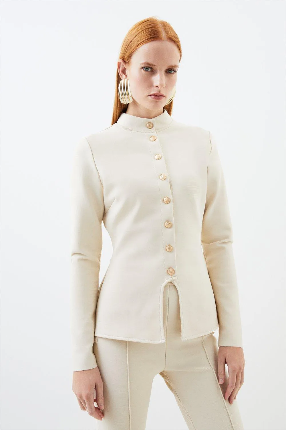 Figure Form Bandage Jacket Knit Co-ord | Karen Millen