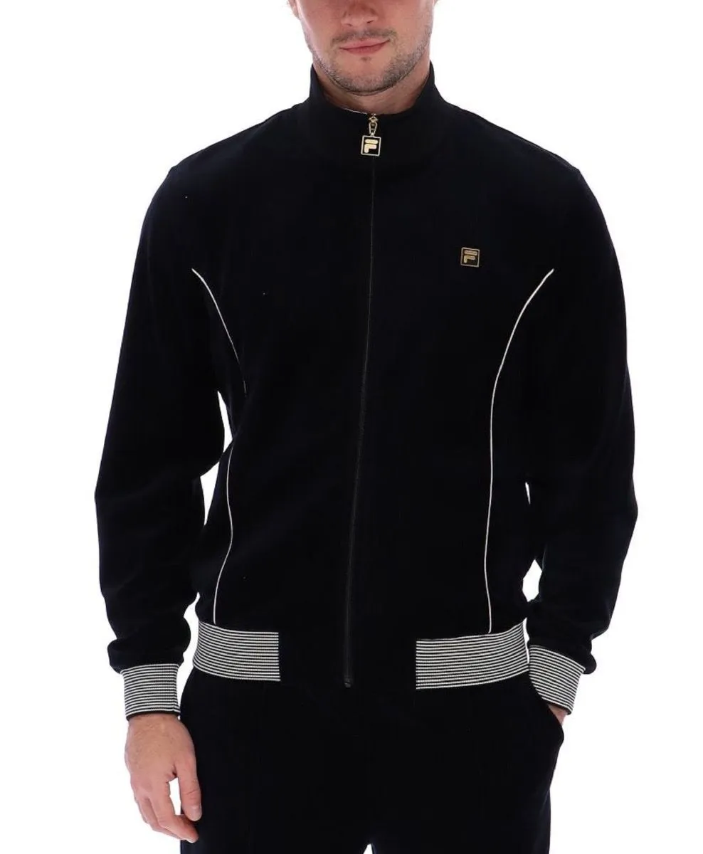 Fila Bosa Velour Track Jacket Black/White Cap