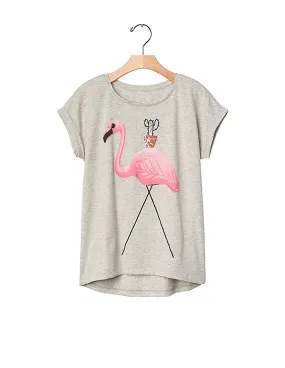 GAP Girls Grey Graphic High Low Tee