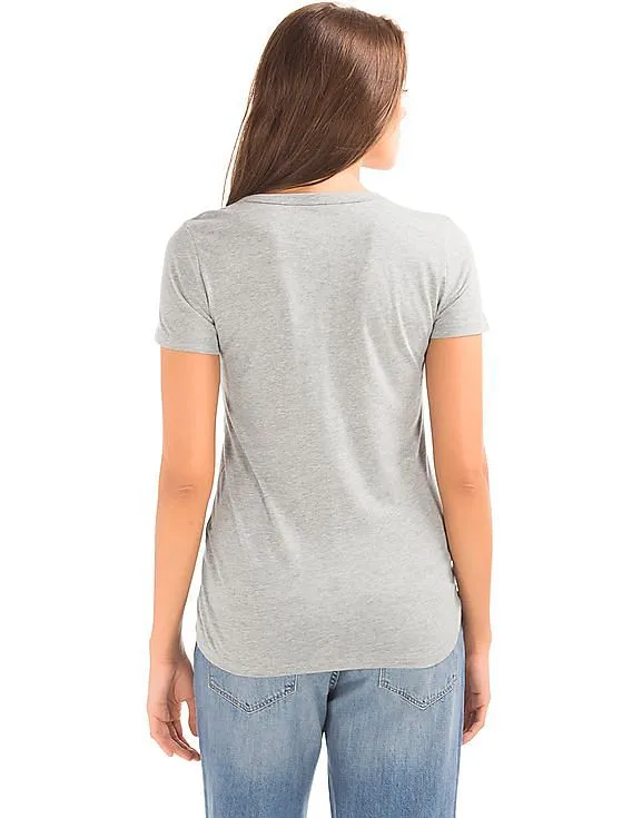 GAP Women Grey NY Logo Crew Tee