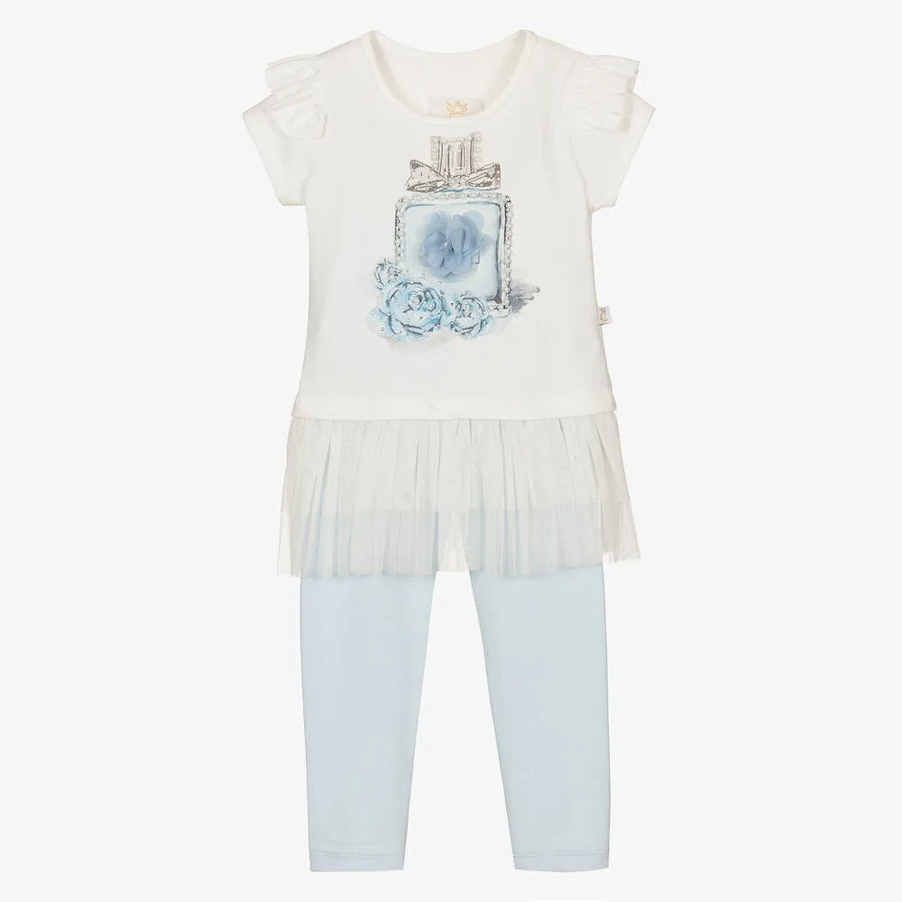 Girls Blue Leggings Set