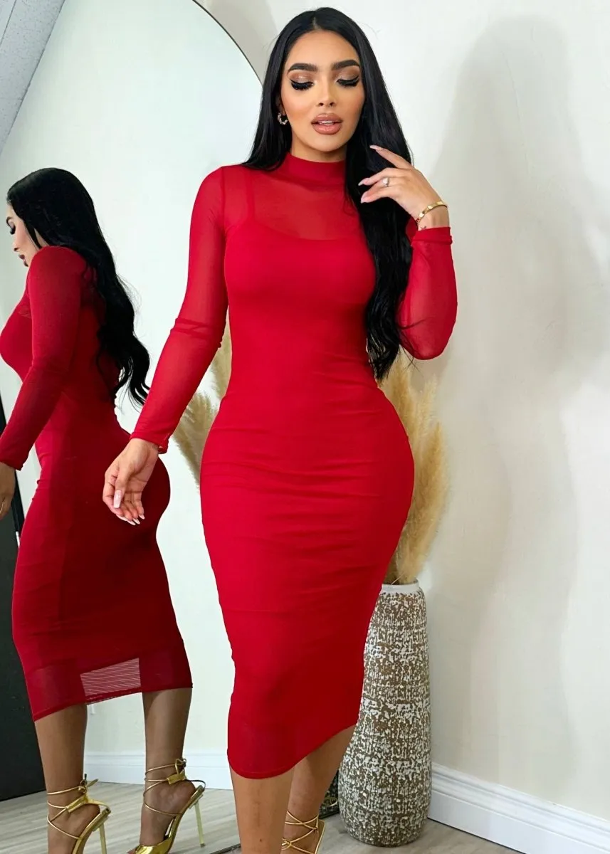 Glamorous  Dress Red