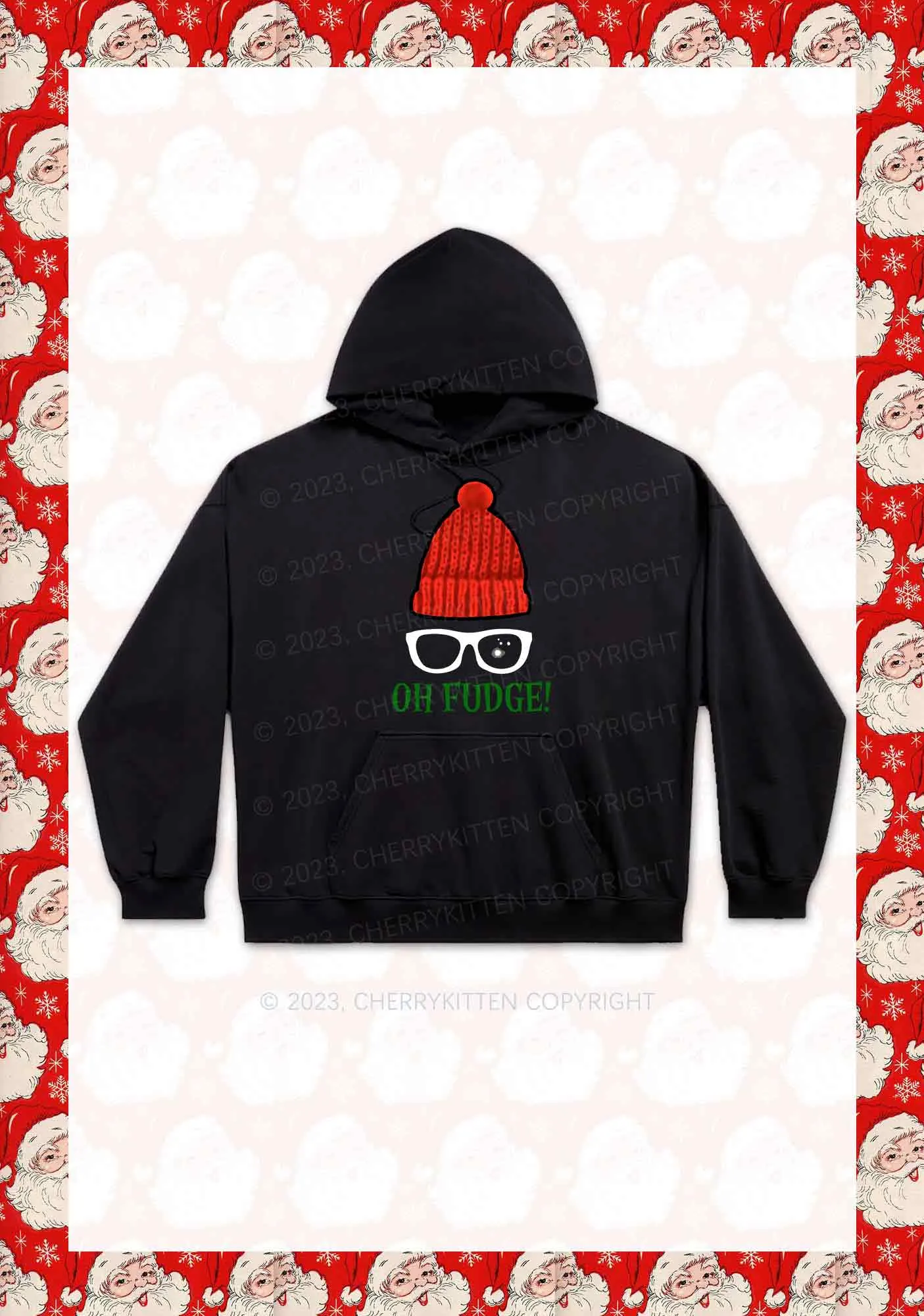 Glasses 5 Designs Christmas Y2K Hoodie Cherrykitten