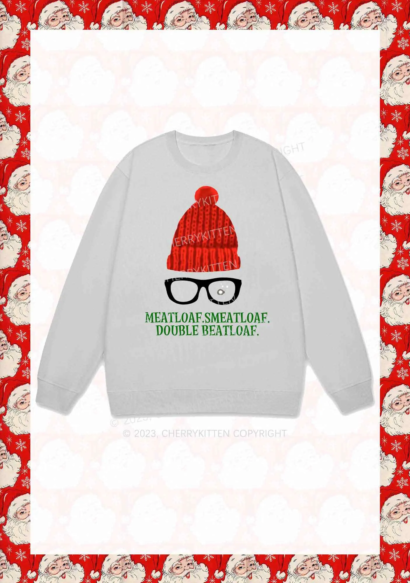 Glasses 5 Designs Christmas Y2K Sweatshirt Cherrykitten