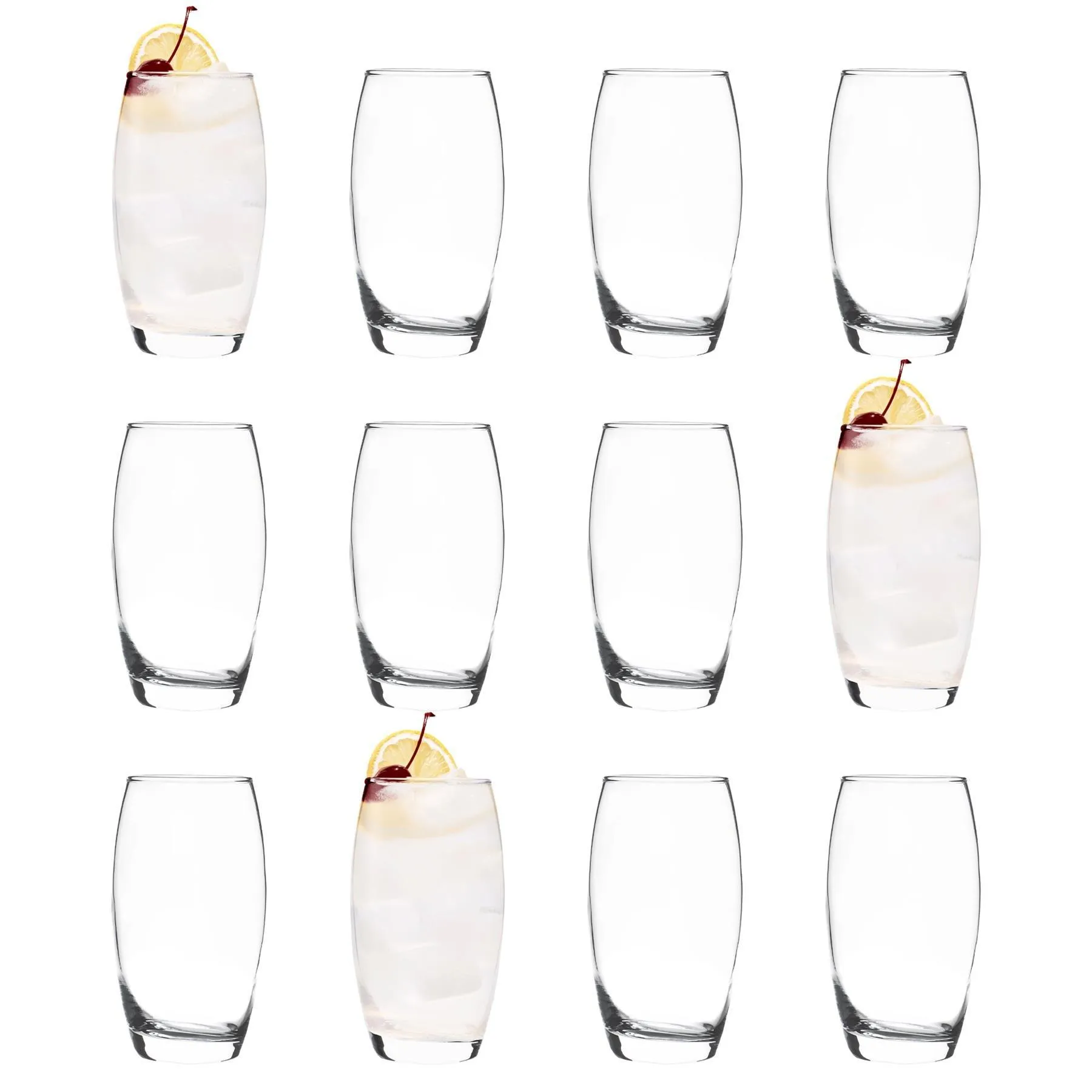 Glassware | Argon Tableware Tondo Highball Glasses - 510ml - Clear - Pack of 12 | Argon Tableware