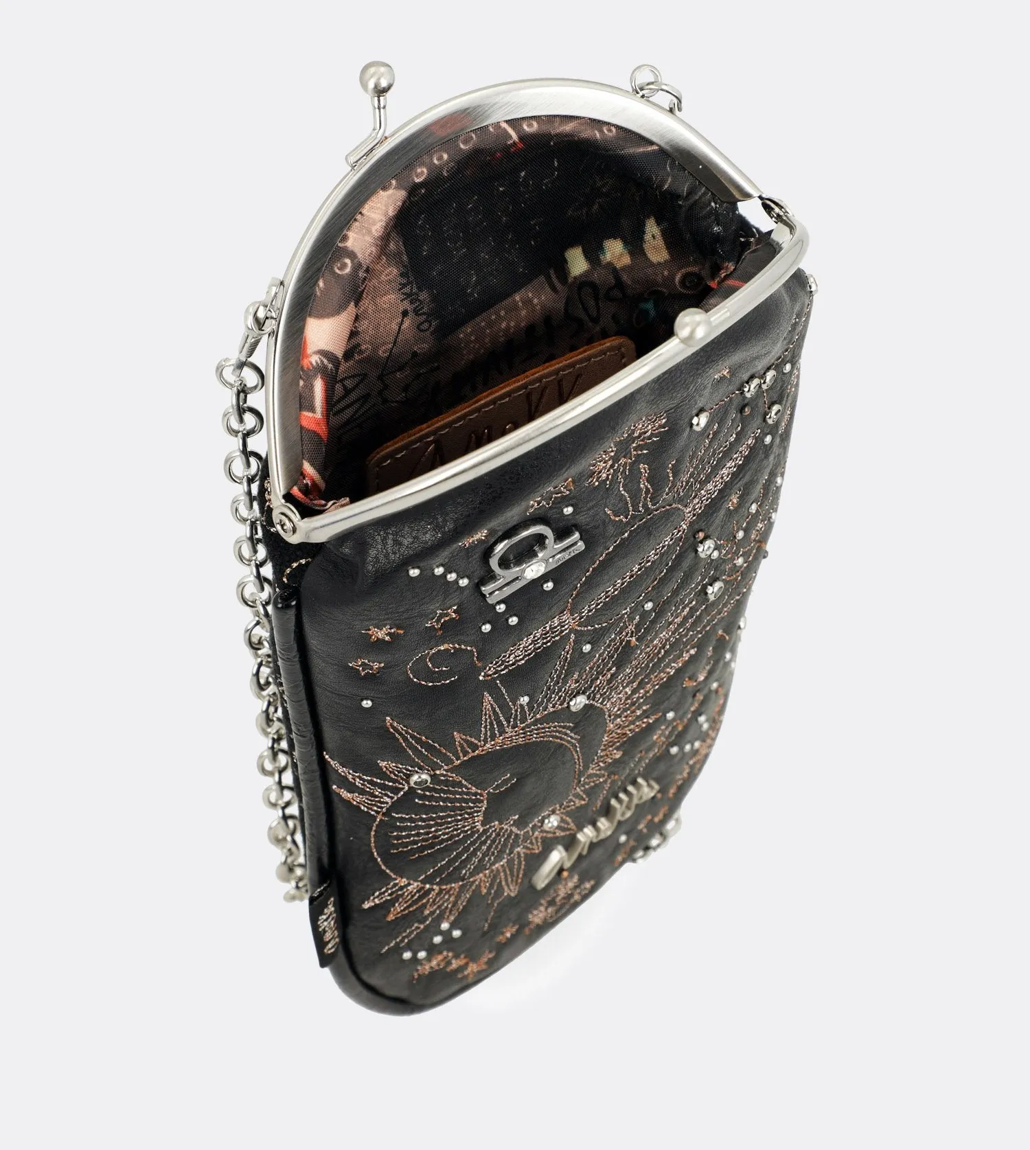 Gorgeous spirit glasses case with a chain strap