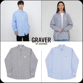 GRAVER  |[GRAVER]★FLOWER DOT EMBROIDERY STRIPED SHIRT