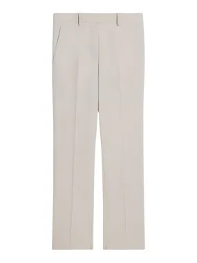 Helmut Lang Cropped Slim Virgin Wool Trouser in Sand