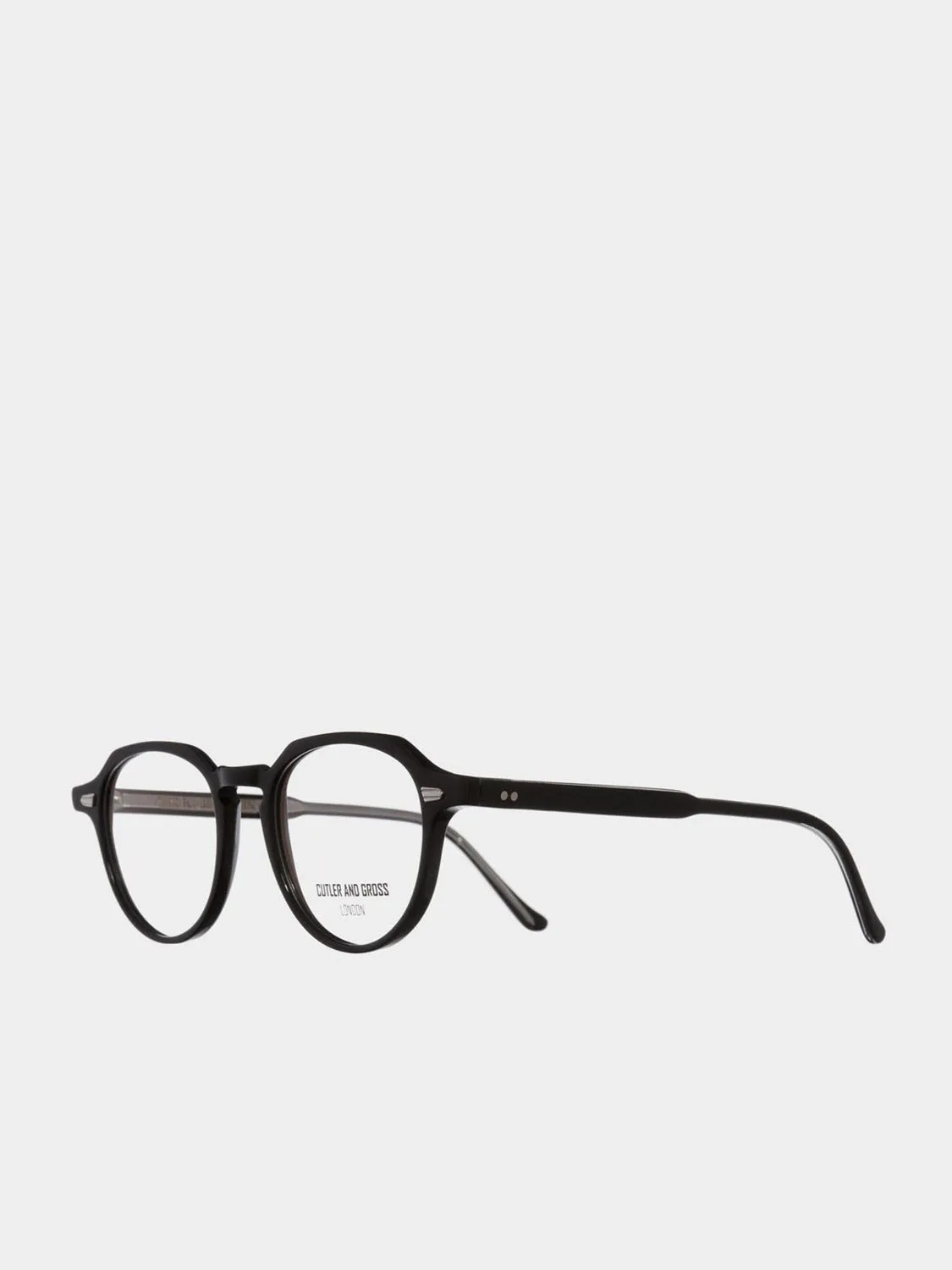 Hexagonal-Frame Acetate Optical Glasses Black