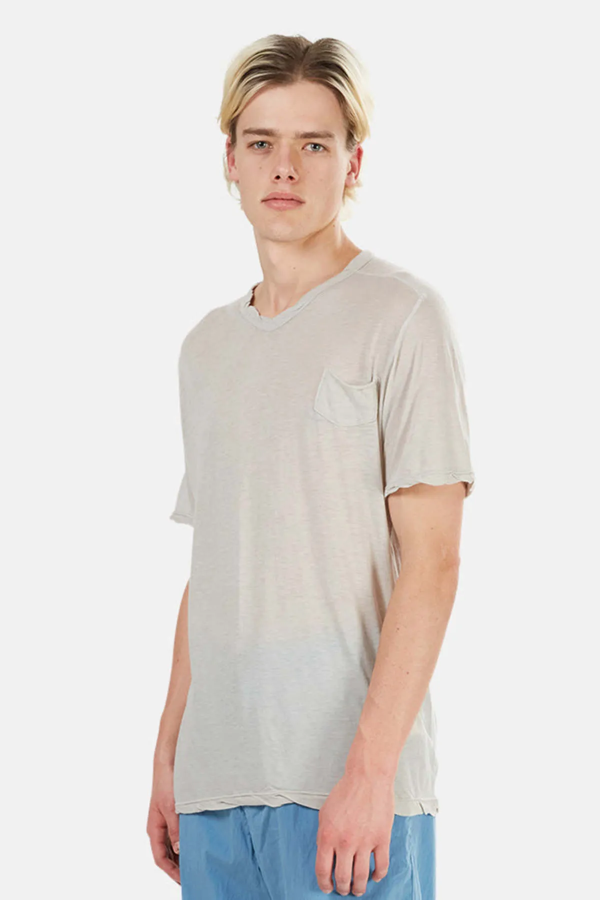 Highsoft V Neck Tee - Light Grey