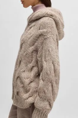 Hooded jacket in an Italian virgin-wool blend