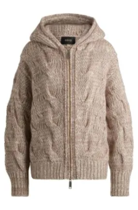 Hooded jacket in an Italian virgin-wool blend