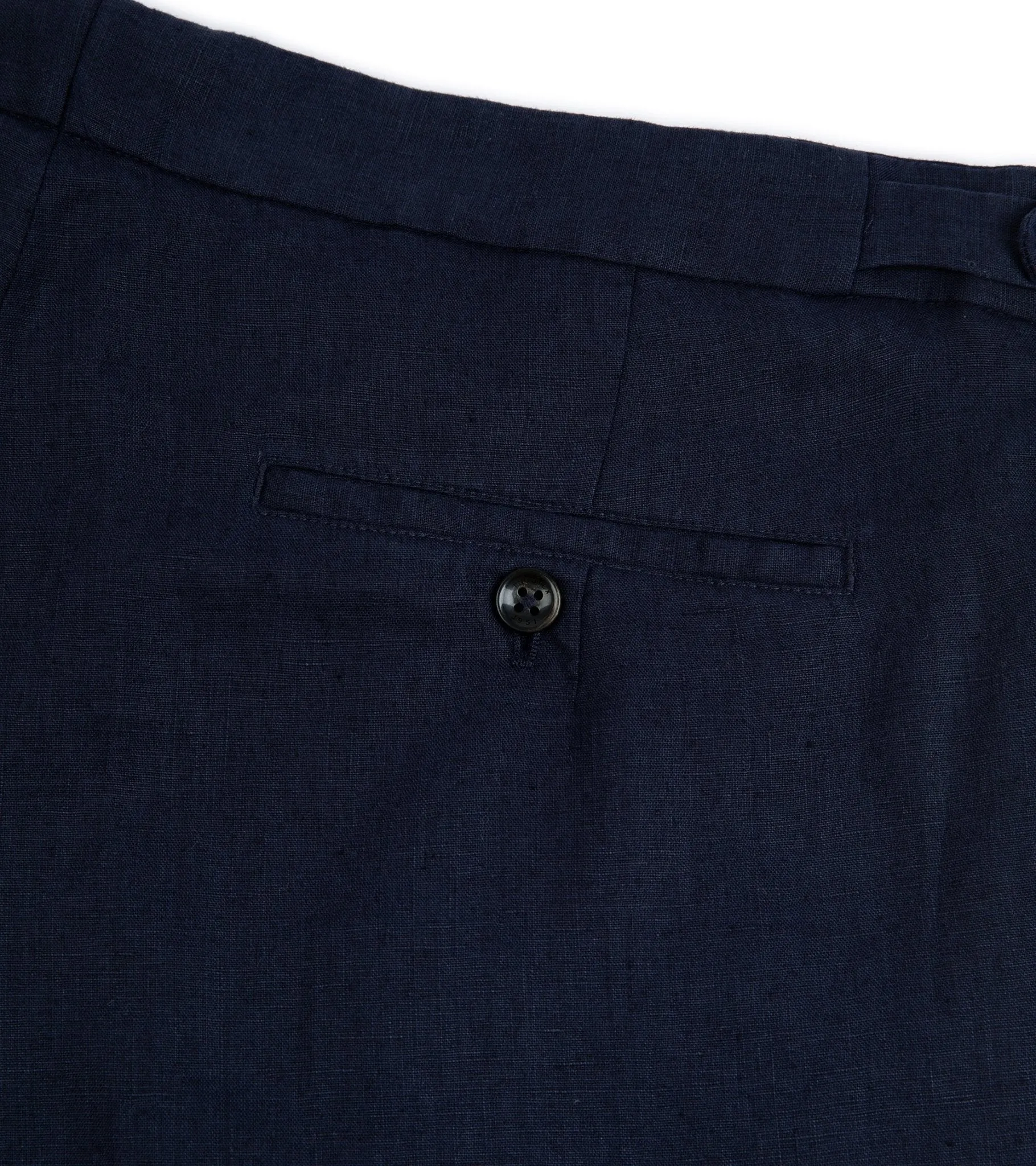 Incotex Linen Pleated Shorts: Navy