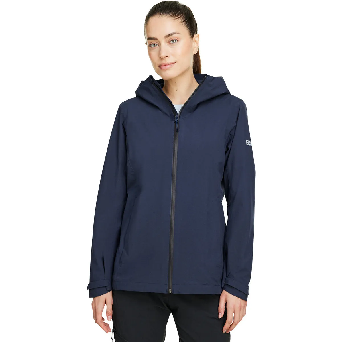 Jack Wolfskin Women's Night Blue Pack and Go Rain Jacket