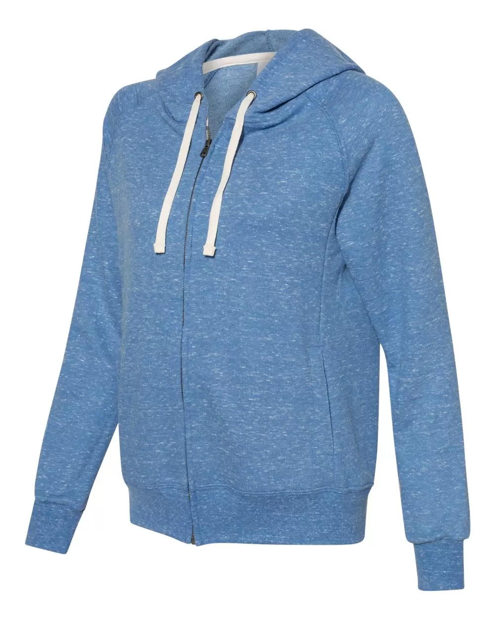 Jerzees 92WR Women's Snow Heather French Terry Full-Zip Hood Sweatshirt SKU: 92WR