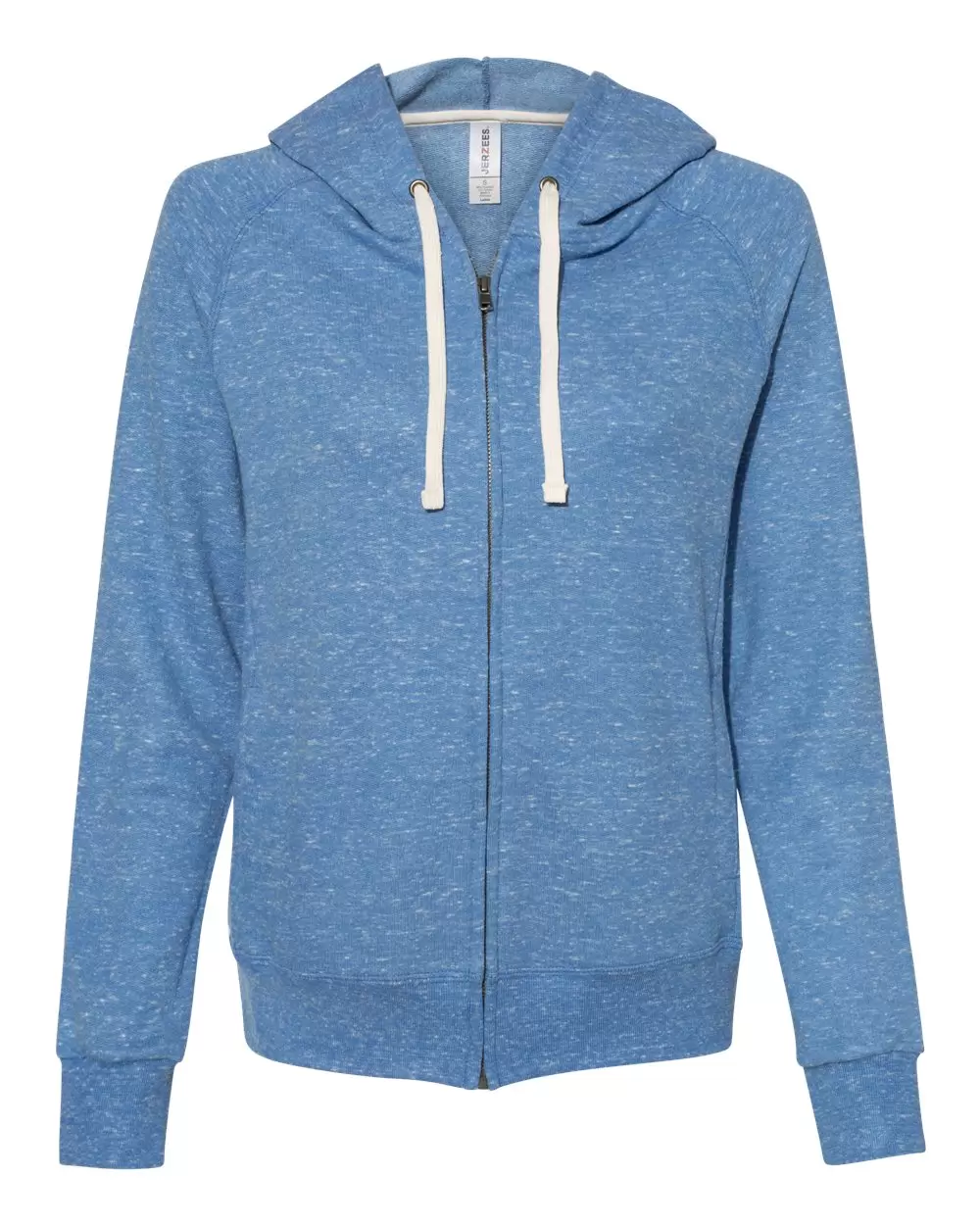 Jerzees 92WR Women's Snow Heather French Terry Full-Zip Hood Sweatshirt SKU: 92WR