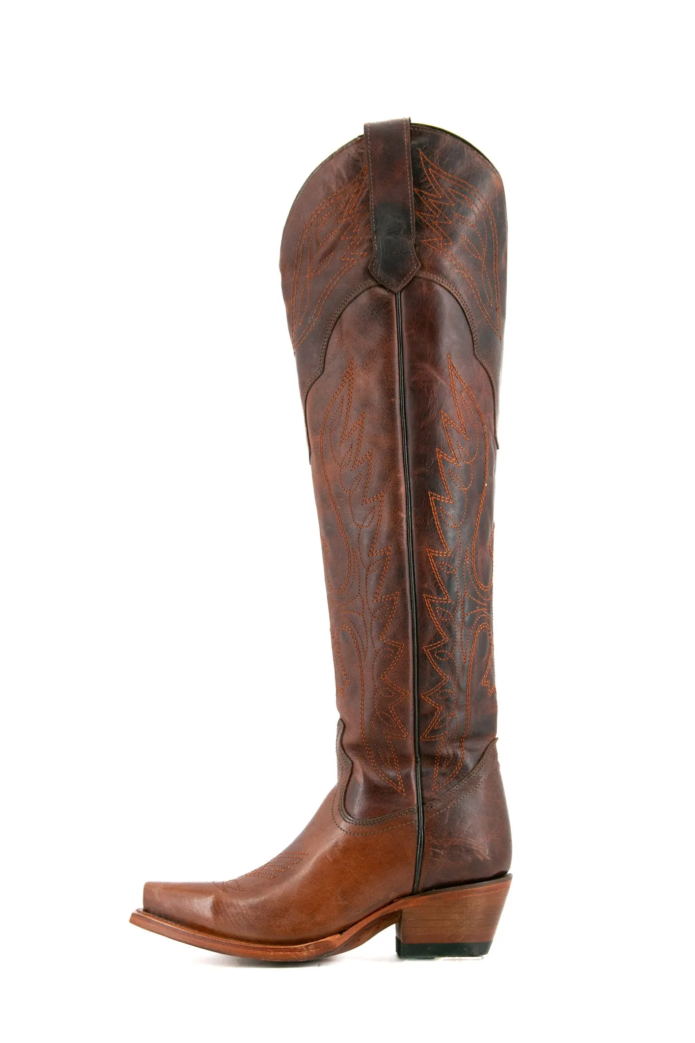 Juany Knee High Neutral Snip Toe Cowgirl Boot FINAL SALE