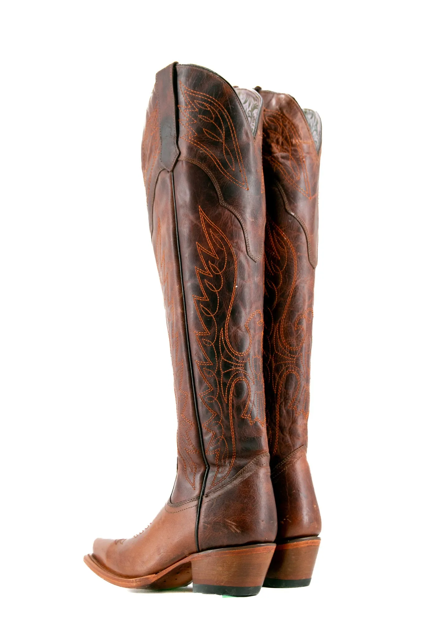 Juany Knee High Neutral Snip Toe Cowgirl Boot FINAL SALE