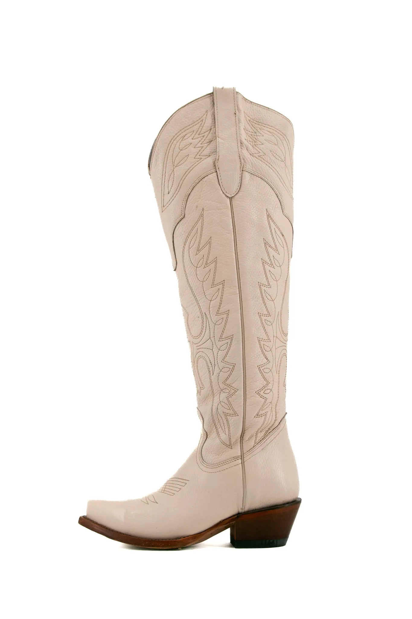 Juany Knee High Neutral Snip Toe Cowgirl Boot FINAL SALE