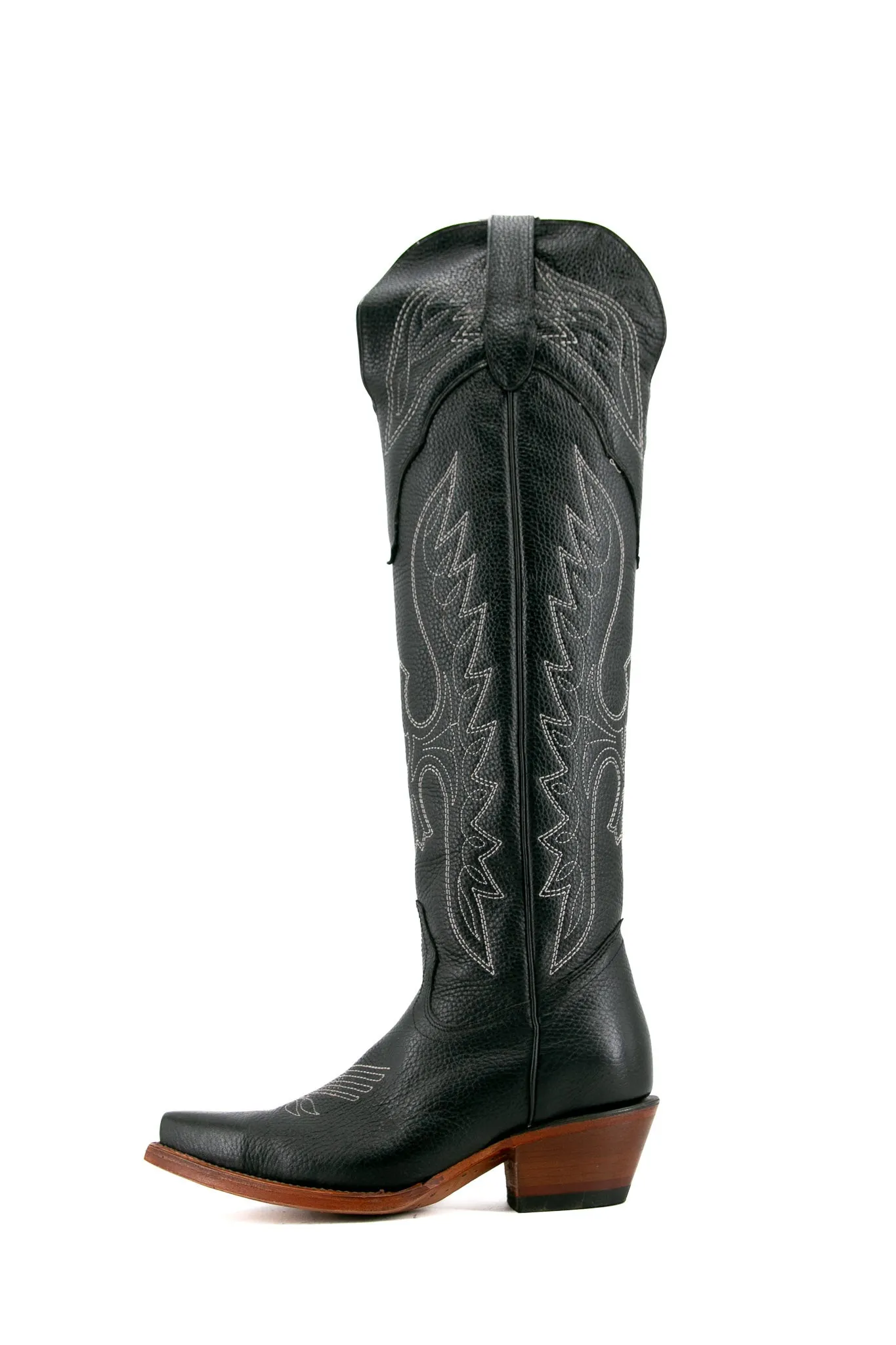 Juany Knee High Neutral Snip Toe Cowgirl Boot FINAL SALE