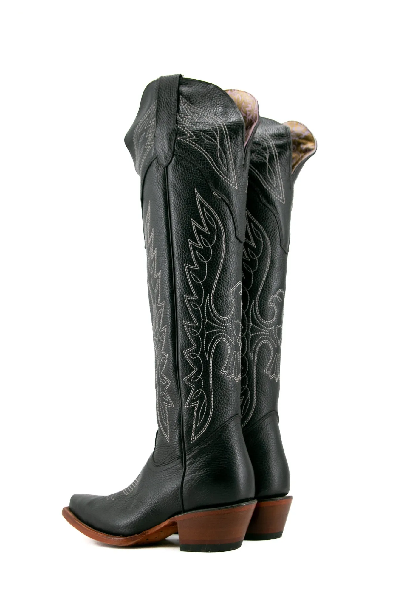 Juany Knee High Neutral Snip Toe Cowgirl Boot FINAL SALE