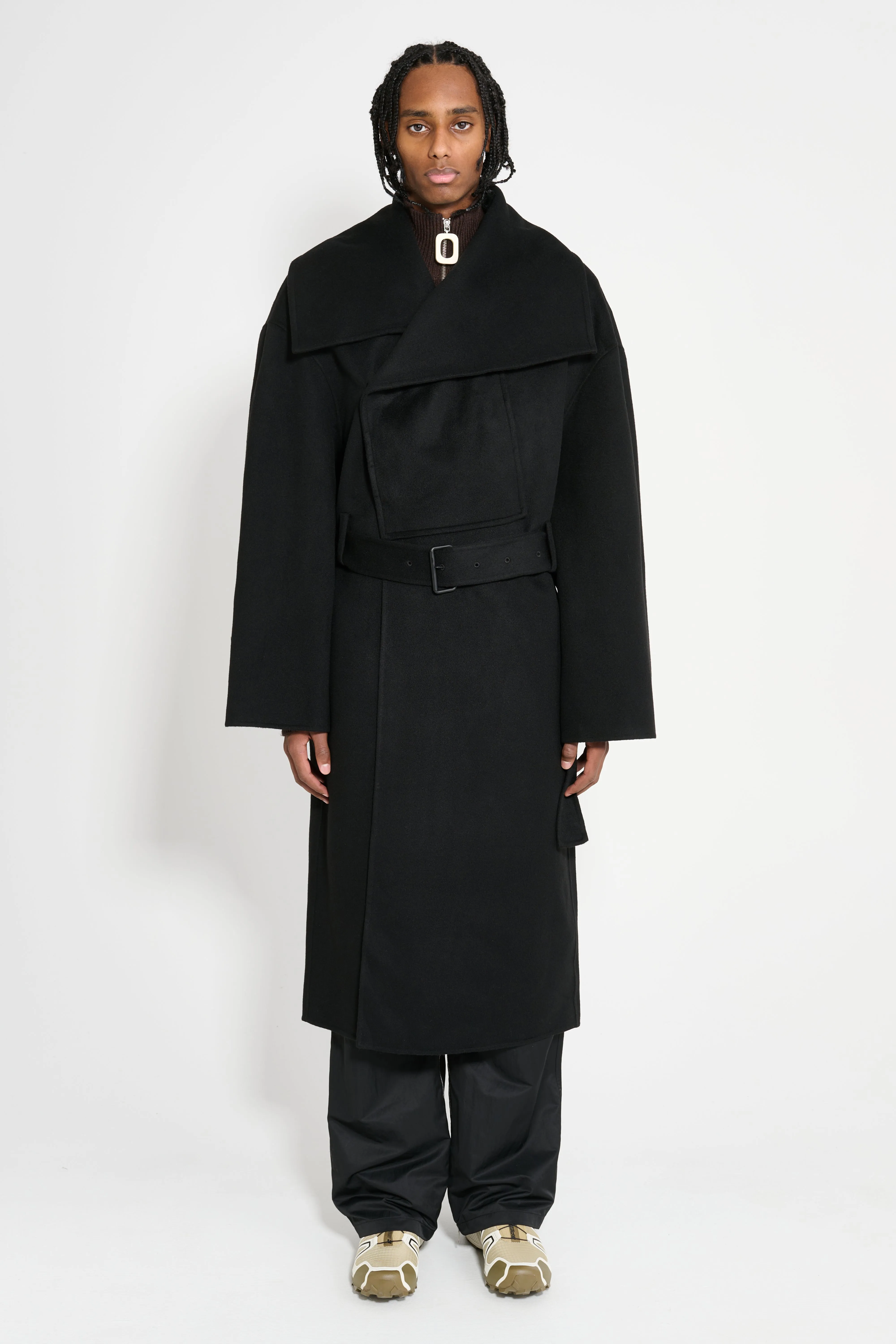 JW Anderson Wrap Coat Black