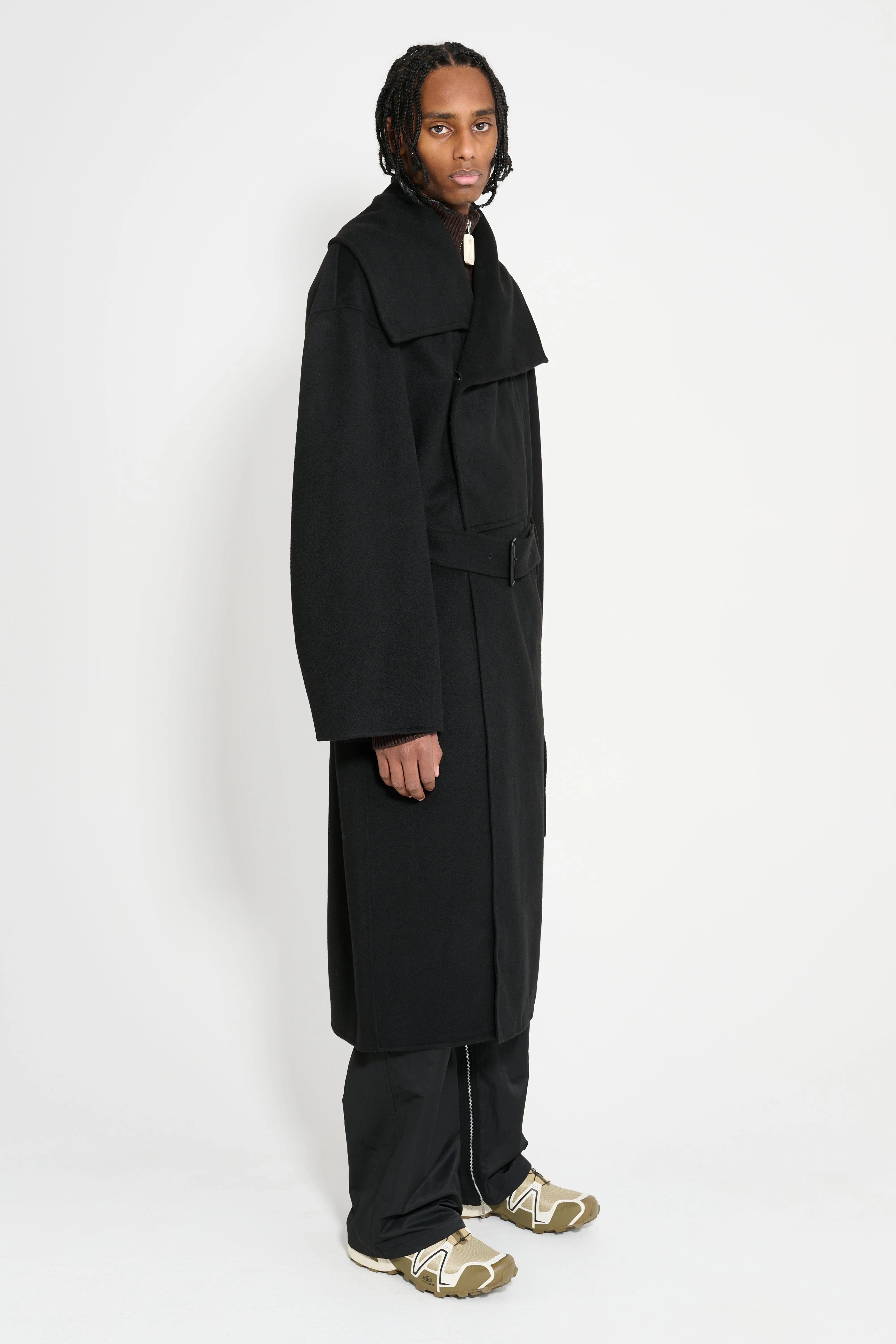 JW Anderson Wrap Coat Black