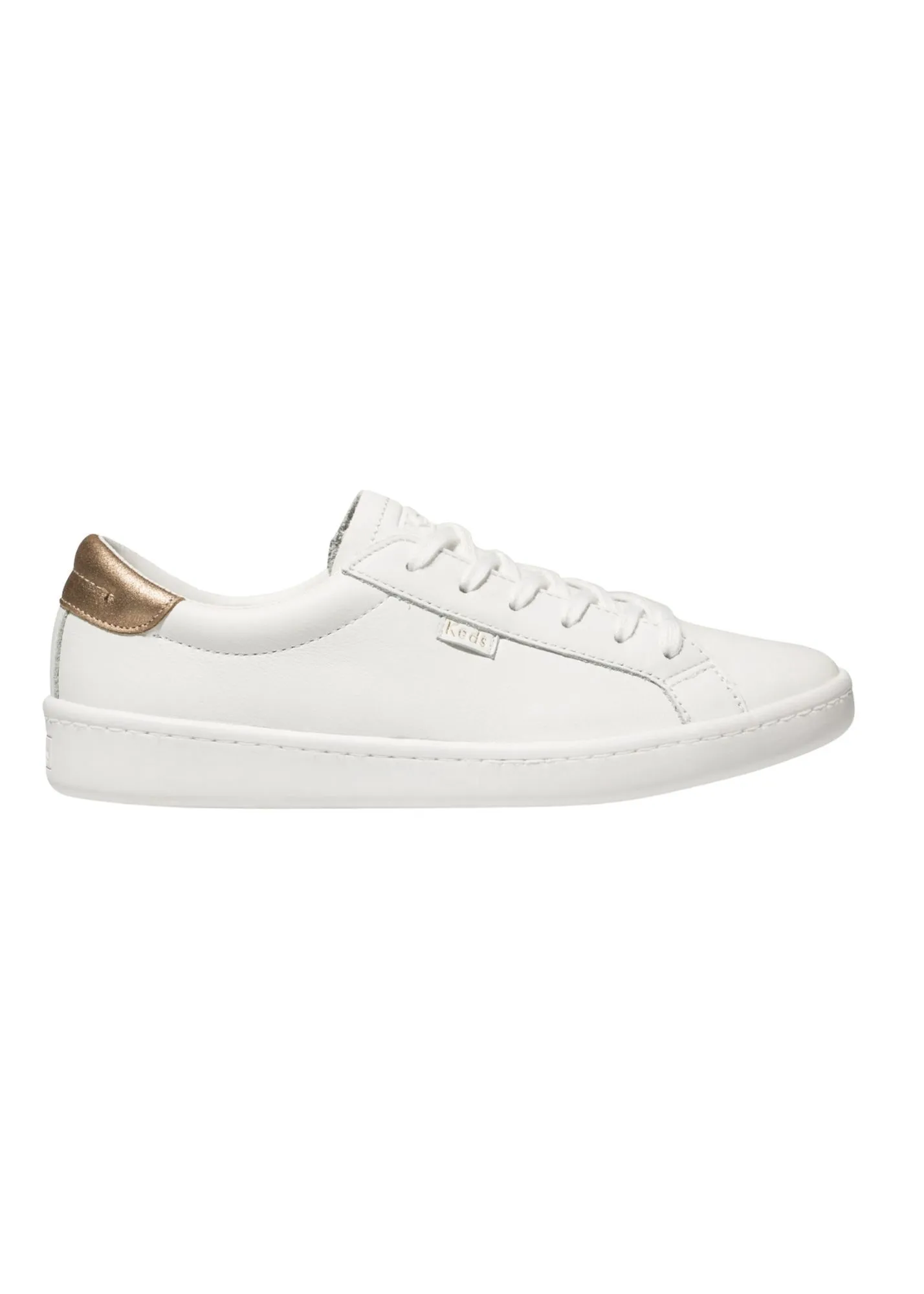 Keds White + Rose Gold Leather Sneaker - FINAL SALE