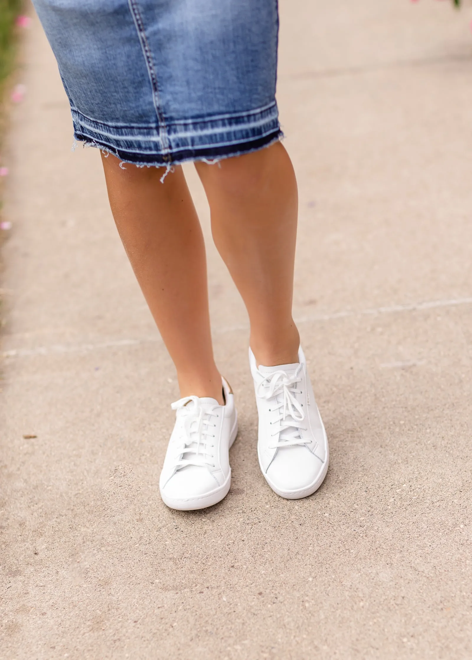 Keds White + Rose Gold Leather Sneaker - FINAL SALE