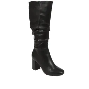 Knee High Slouch Heeled Boots - WOIL38048 / 324 854