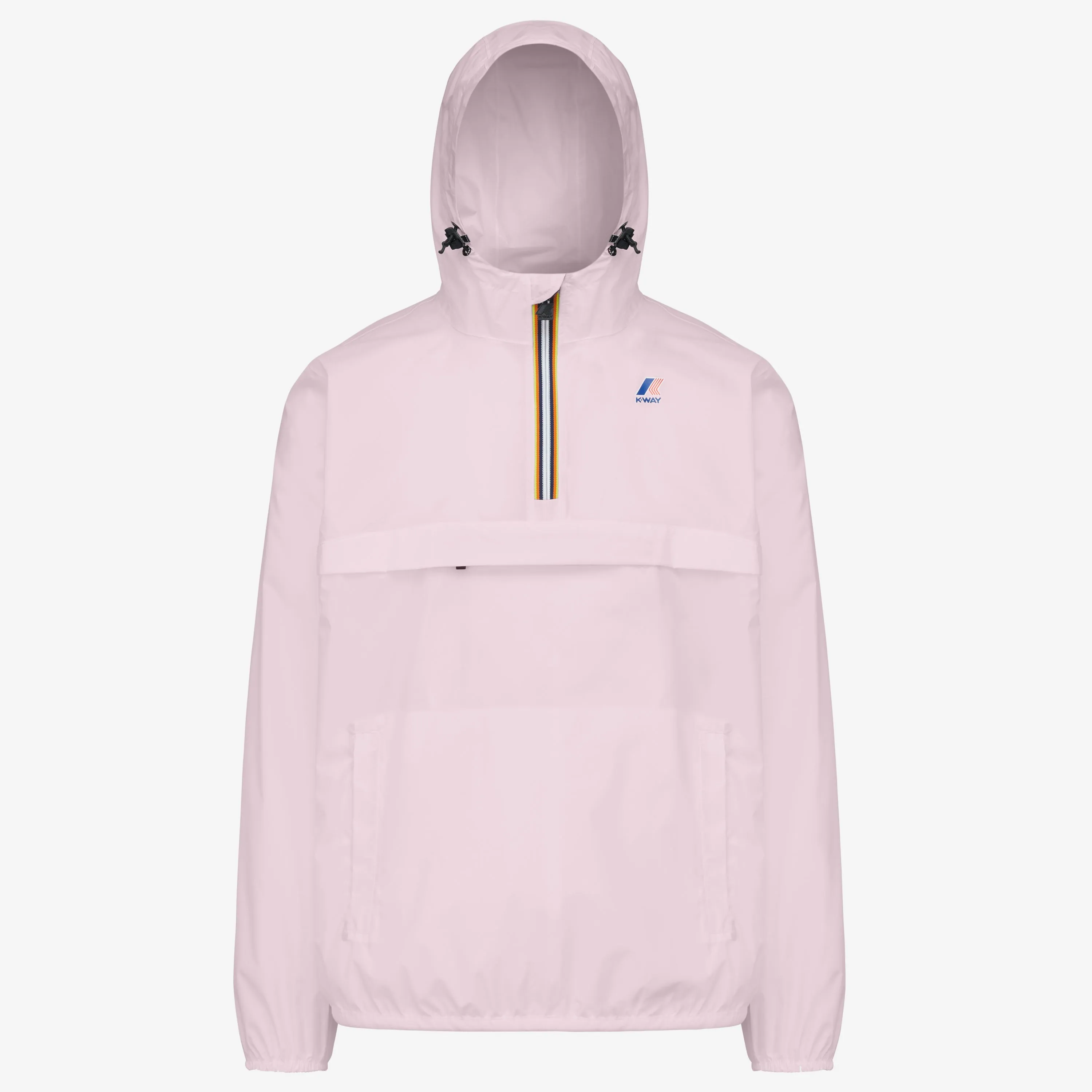 Leon - Packable Quarter Zip Rain Jacket in Pink Intense