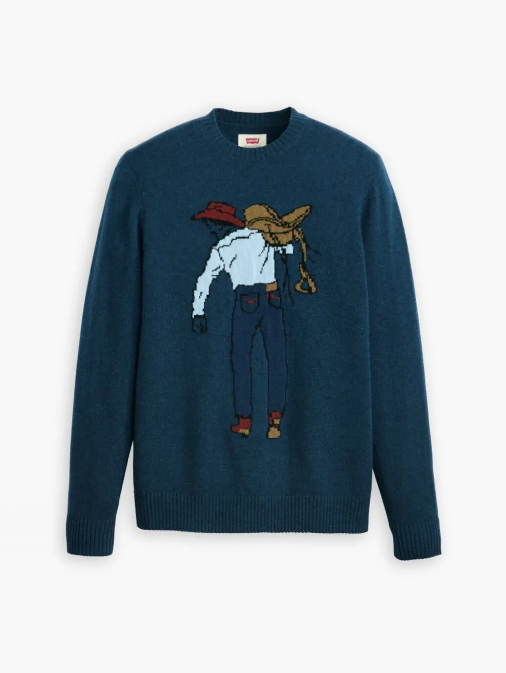 Levi's Original Housemark Sweater - Saddleman Intarsia Sargasso Sea