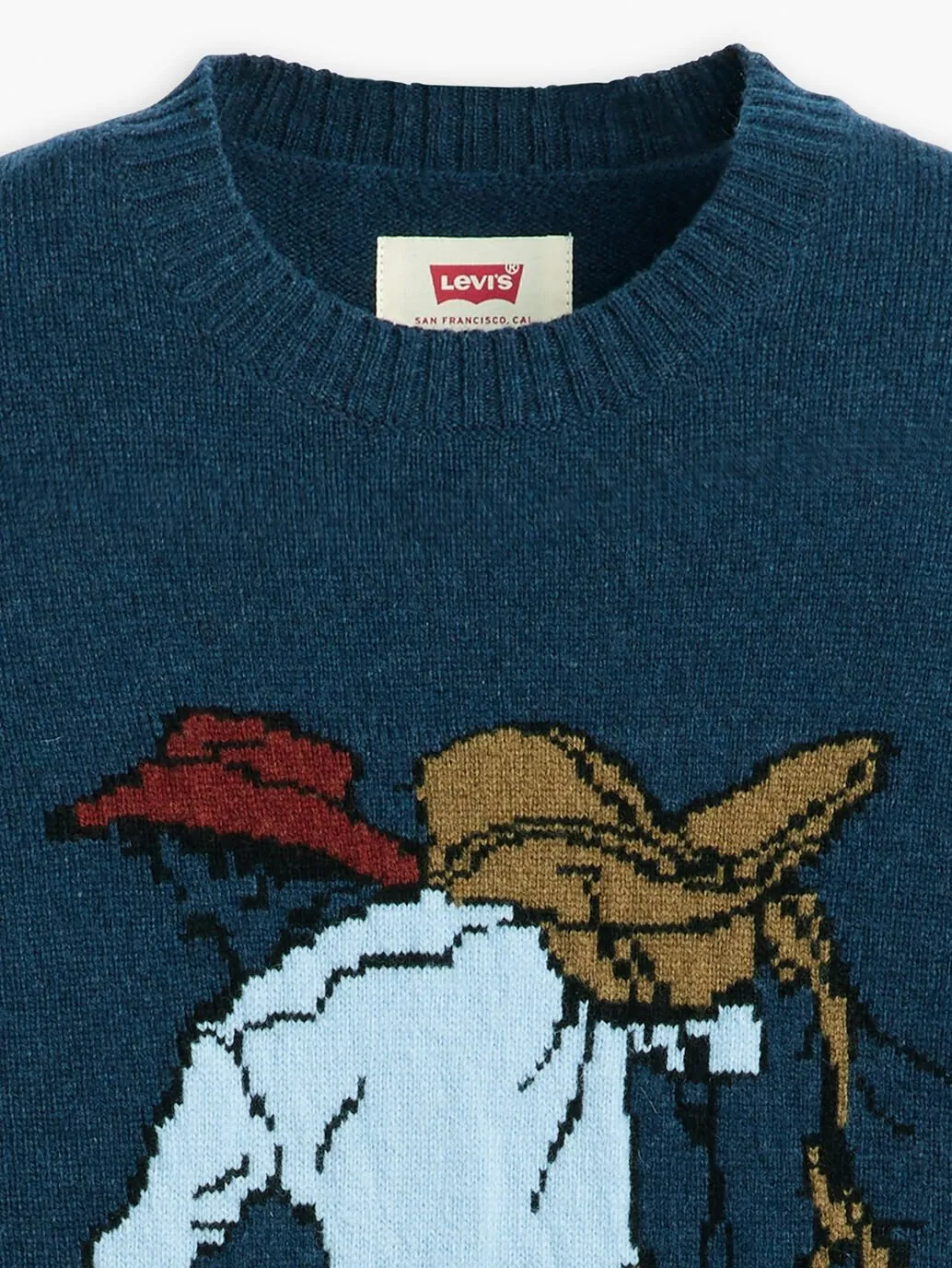 Levi's Original Housemark Sweater - Saddleman Intarsia Sargasso Sea