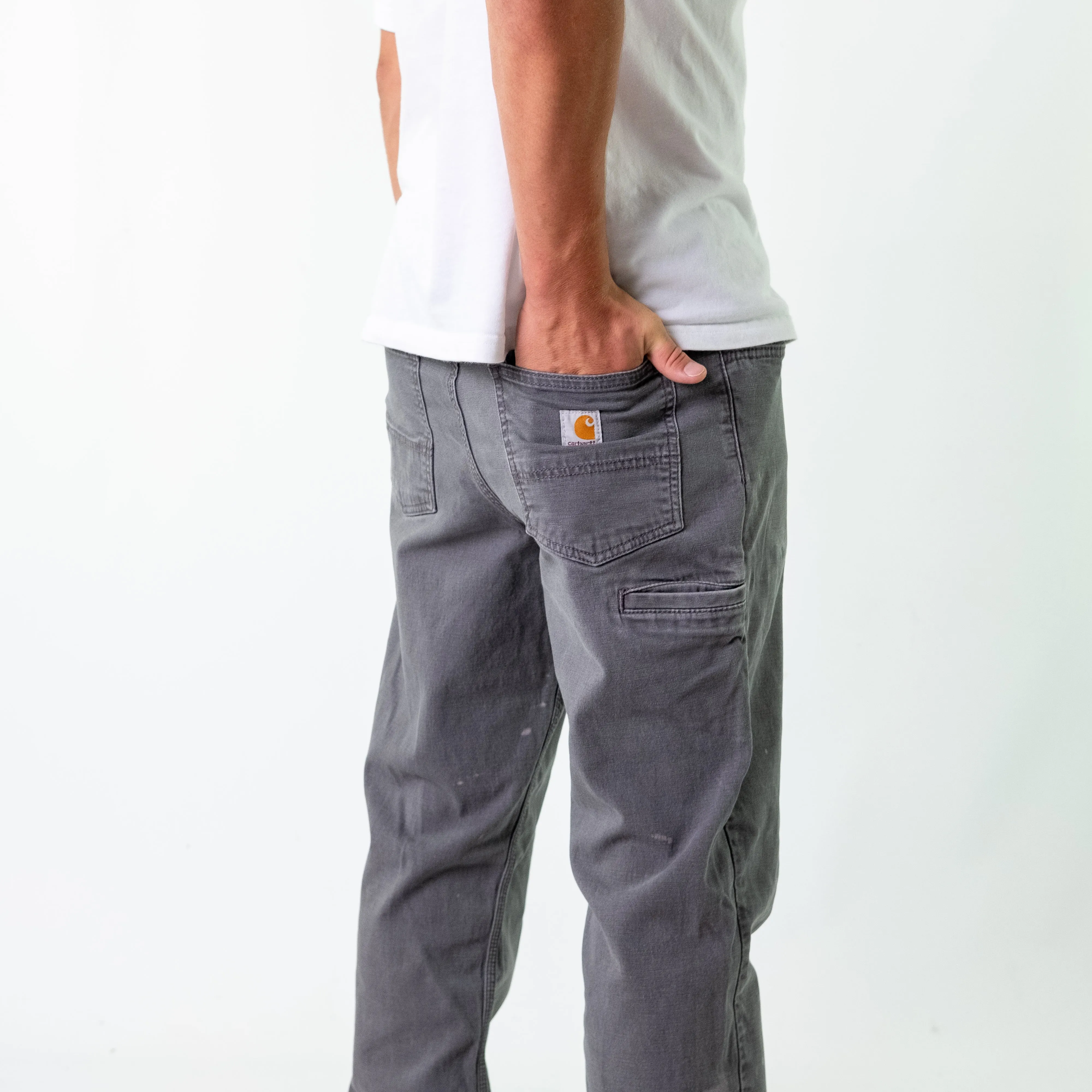 Light Grey y2ks Dickies Denim Carpenter Jeans Baggy Pants (36x32)