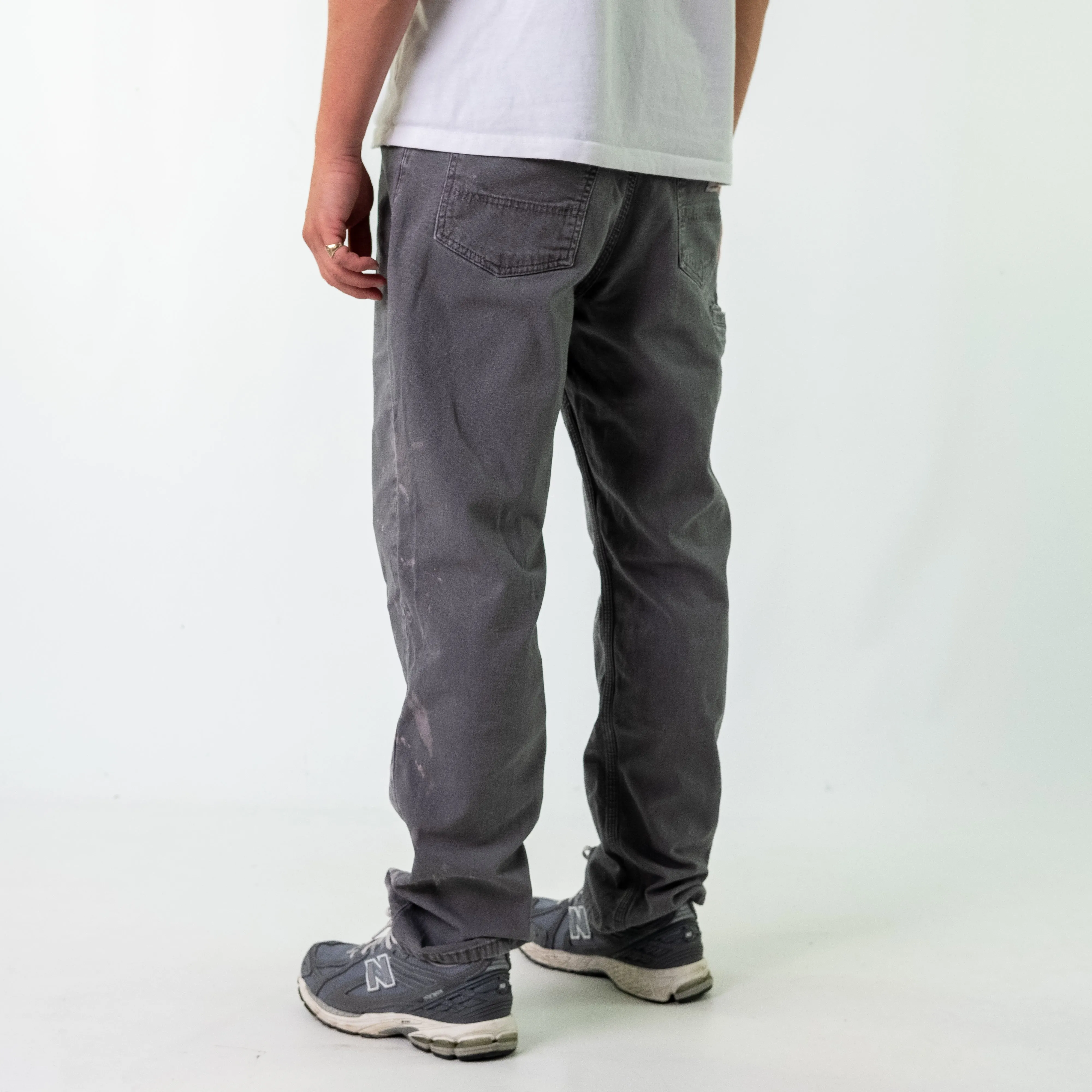 Light Grey y2ks Dickies Denim Carpenter Jeans Baggy Pants (36x32)