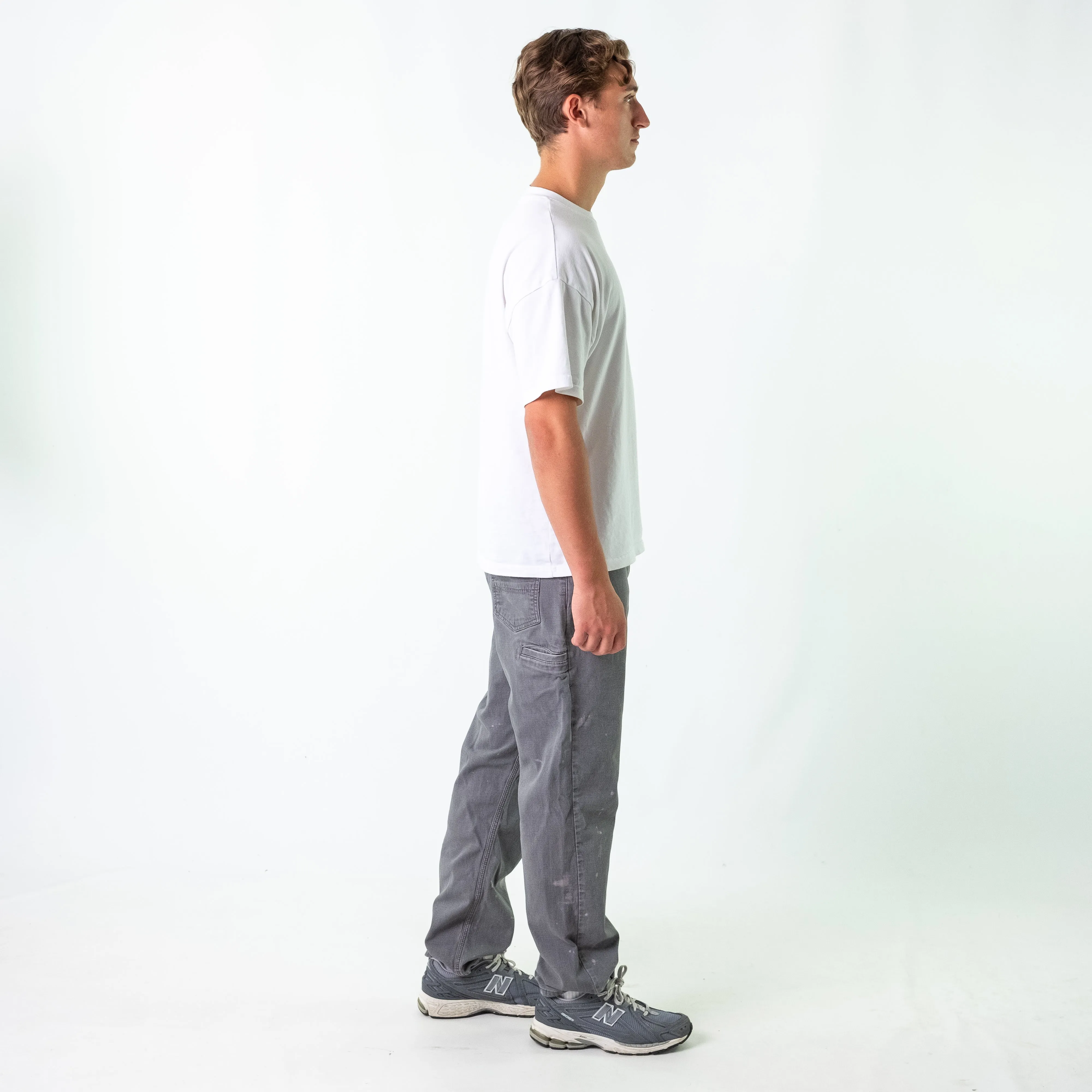 Light Grey y2ks Dickies Denim Carpenter Jeans Baggy Pants (36x32)