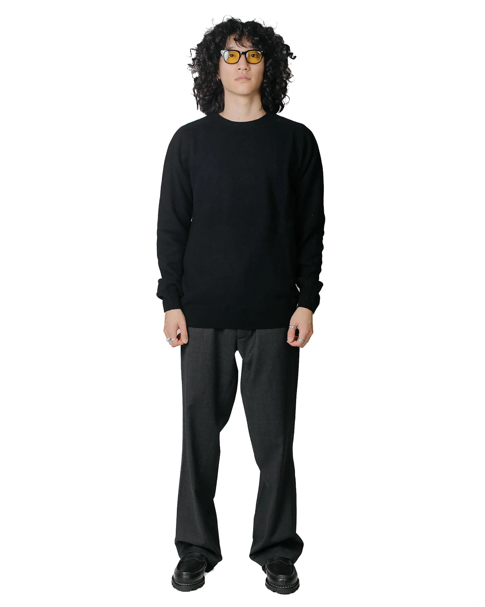 Lost & Found Wool Cashmere Sweater Italian Black