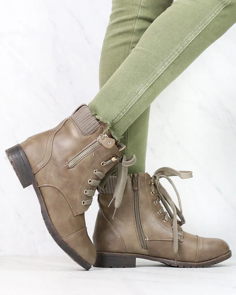 Low Cut Cutie Sweater Boots in New Khaki