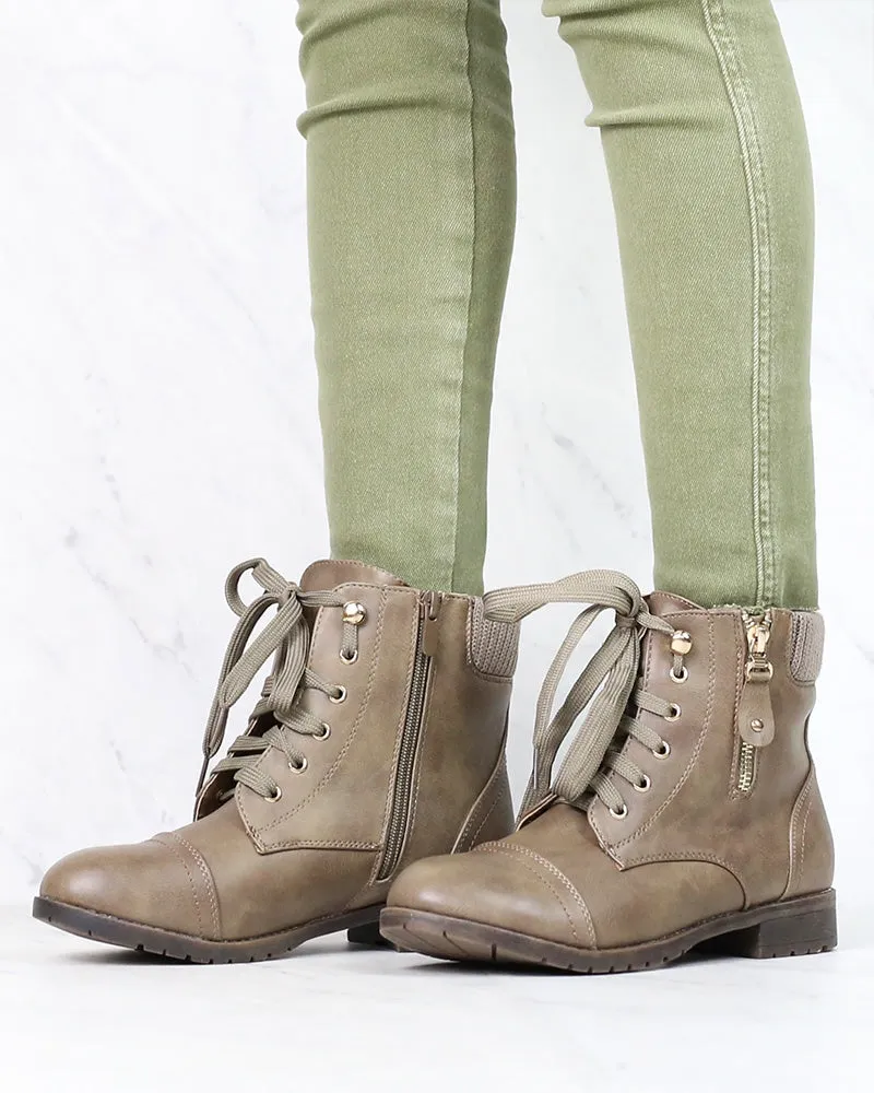 Low Cut Cutie Sweater Boots in New Khaki