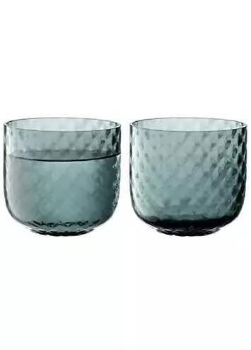 LSA Set of 2 Blue Dapple Tumbler Glasses 300ml | Kaleidoscope