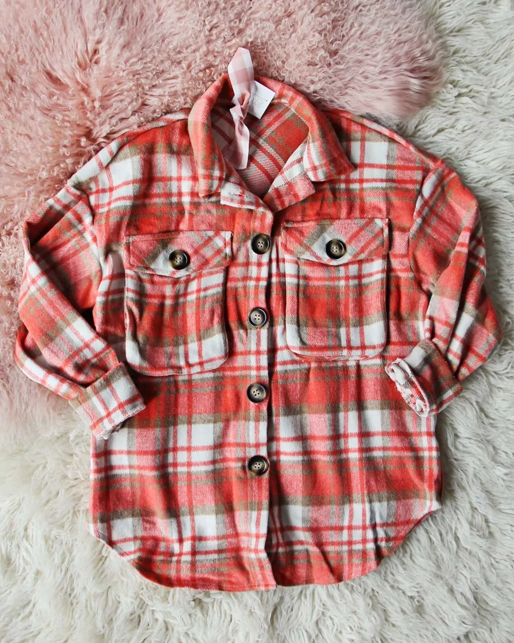 Lumber Jill Jacket Shirt in Orange