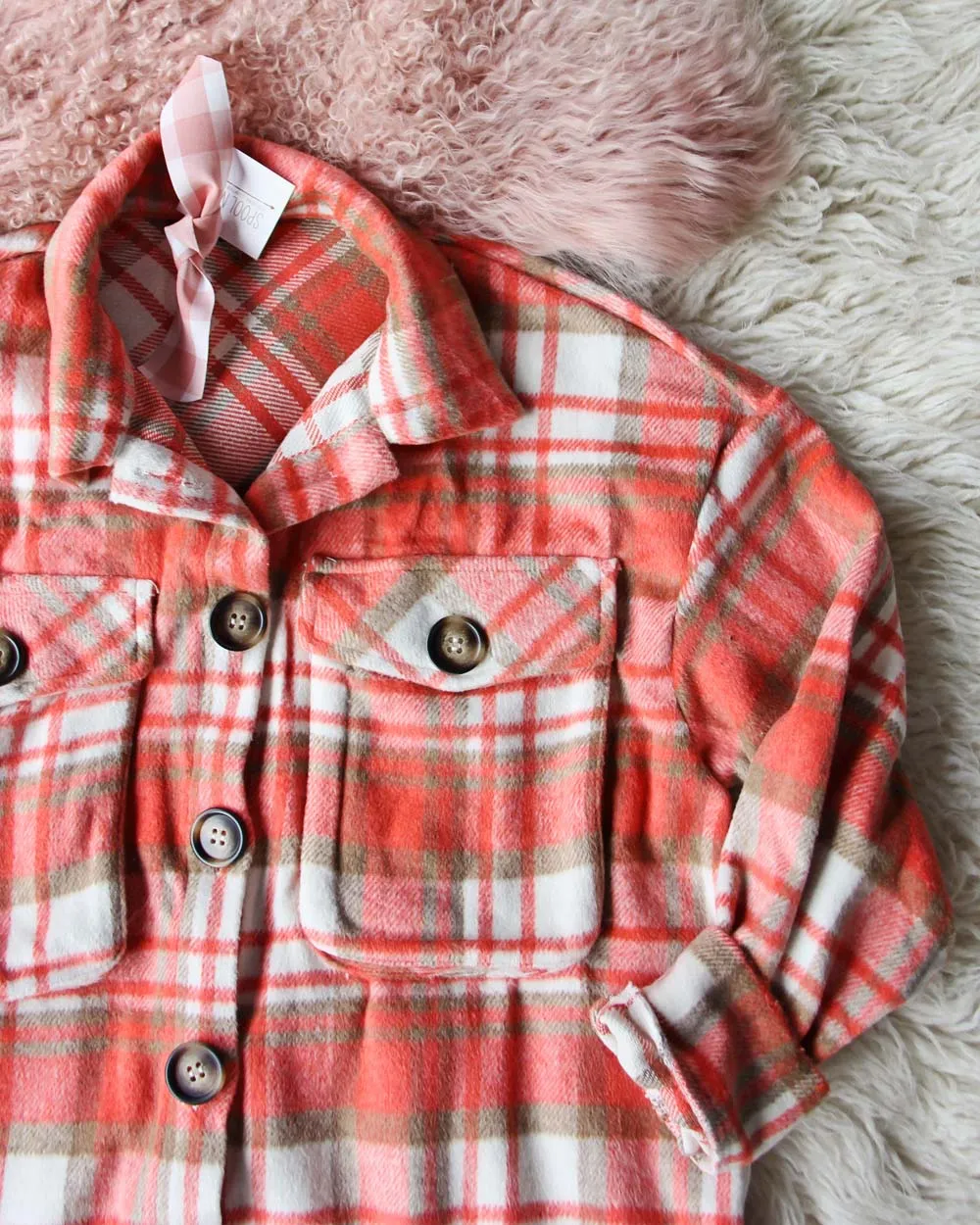 Lumber Jill Jacket Shirt in Orange